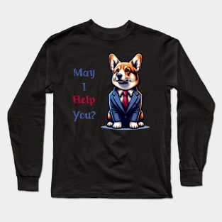 May I help you? Long Sleeve T-Shirt